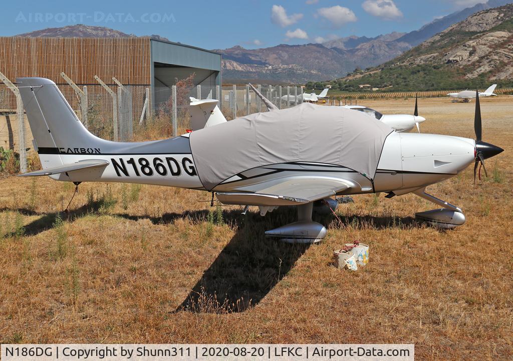 N186DG, 2019 Cirrus SR-22T Carbon C/N 1865, Parked at the General Aviation area...