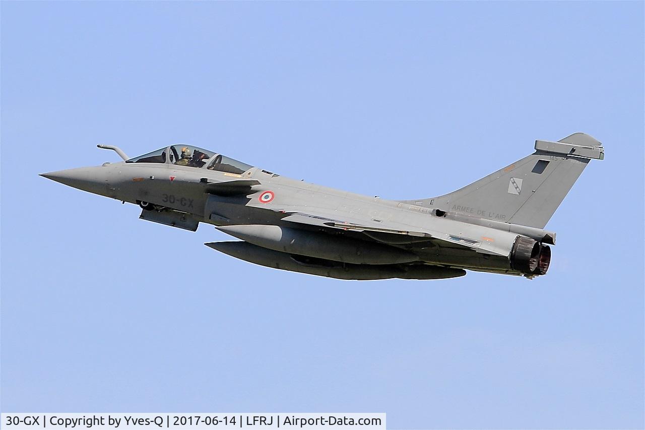 30-GX, 2014 Dassault Rafale C C/N 145, Dassault Rafale C, Climbing from rwy 08, Landivisiau Naval Air Base (LFRJ) Tiger Meet 2017
