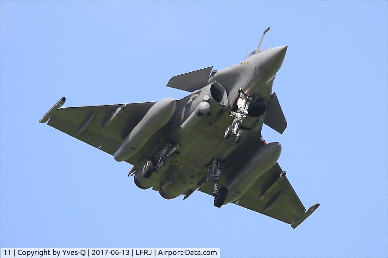 11, Dassault Rafale M C/N 11, Dassault Rafale M, On final rwy 08, Landivisiau Naval Air Base (LFRJ) Tiger Meet 2017