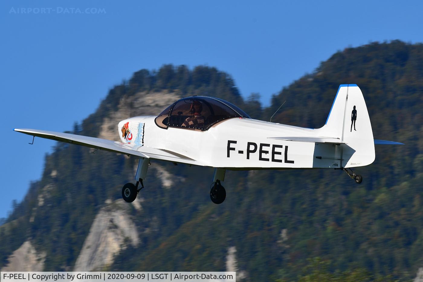 F-PEEL, 2018 Piel CP-320 Emeraude C/N 337, homebuilt Emeraude based on this airfield near Gruyeres castle
