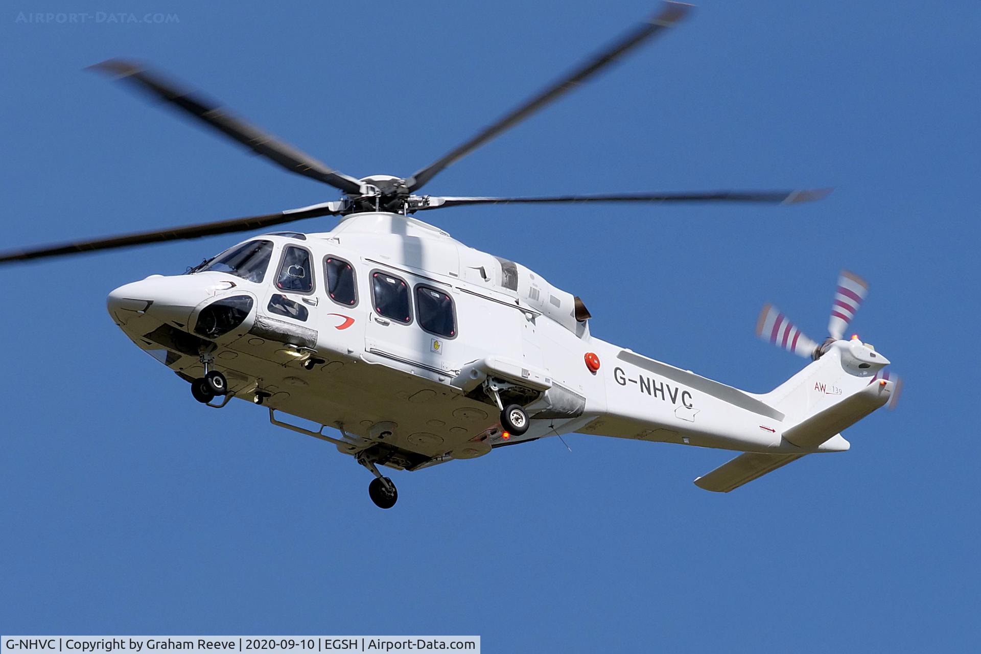 G-NHVC, 2015 AgustaWestland AW-139 C/N 31704, Landing at Norwich.