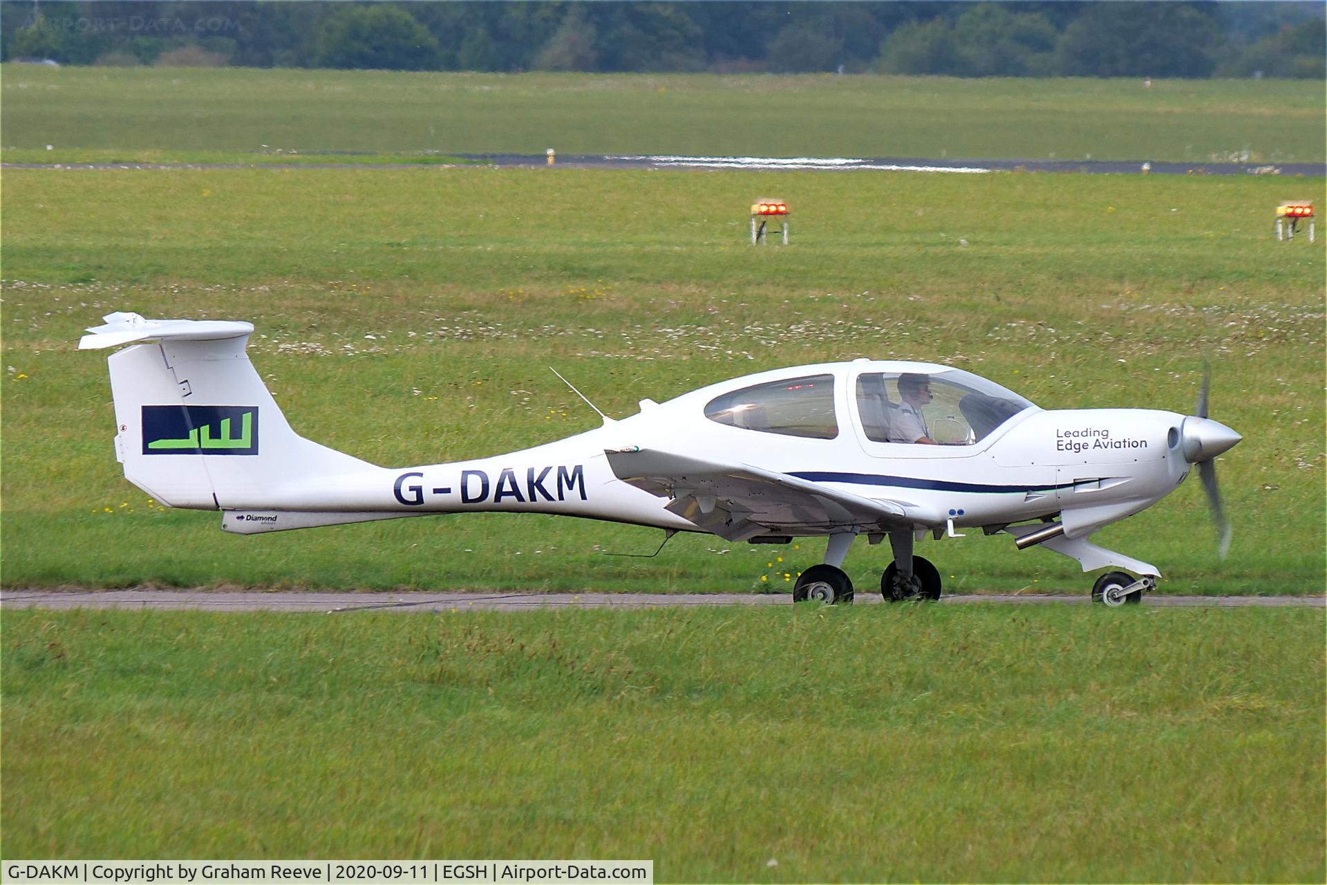 G-DAKM, 2006 Diamond DA-40D Diamond Star C/N D4.222, Departing from Norwich.