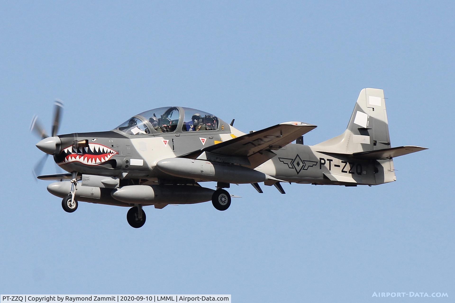 PT-ZZQ, Embraer A-29 Super Tucano C/N 31400253, Embraer A-29 Super Tucano PT-ZZQ of the Philippines Air Force landing in Malta on delivery flight.
