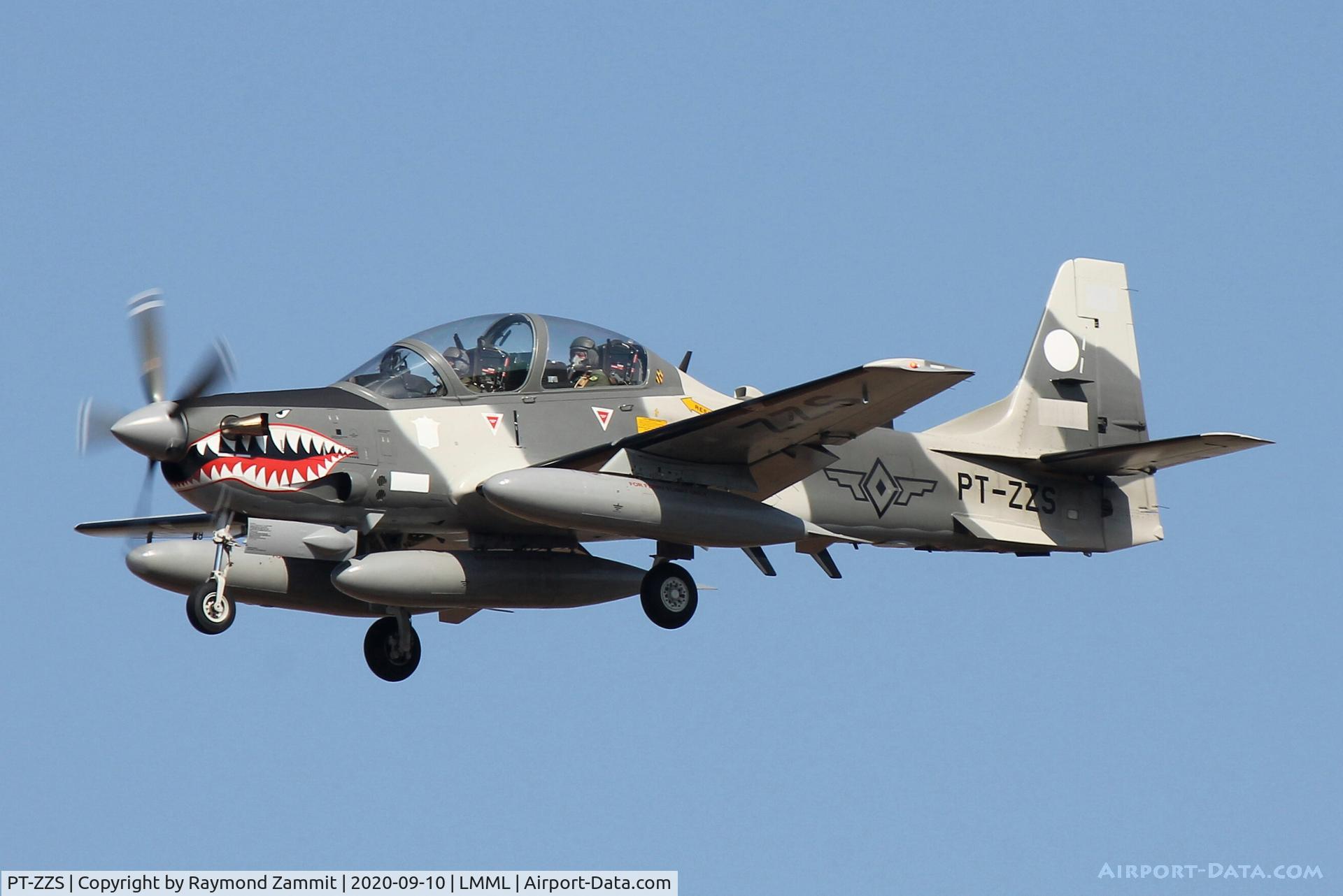 PT-ZZS, 2020 Embraer A-29 Super Tucano C/N 31400254, Embraer A-29 Super Tucano PT-ZZS landing in Malta during it's delivery to the Philippines Air Force