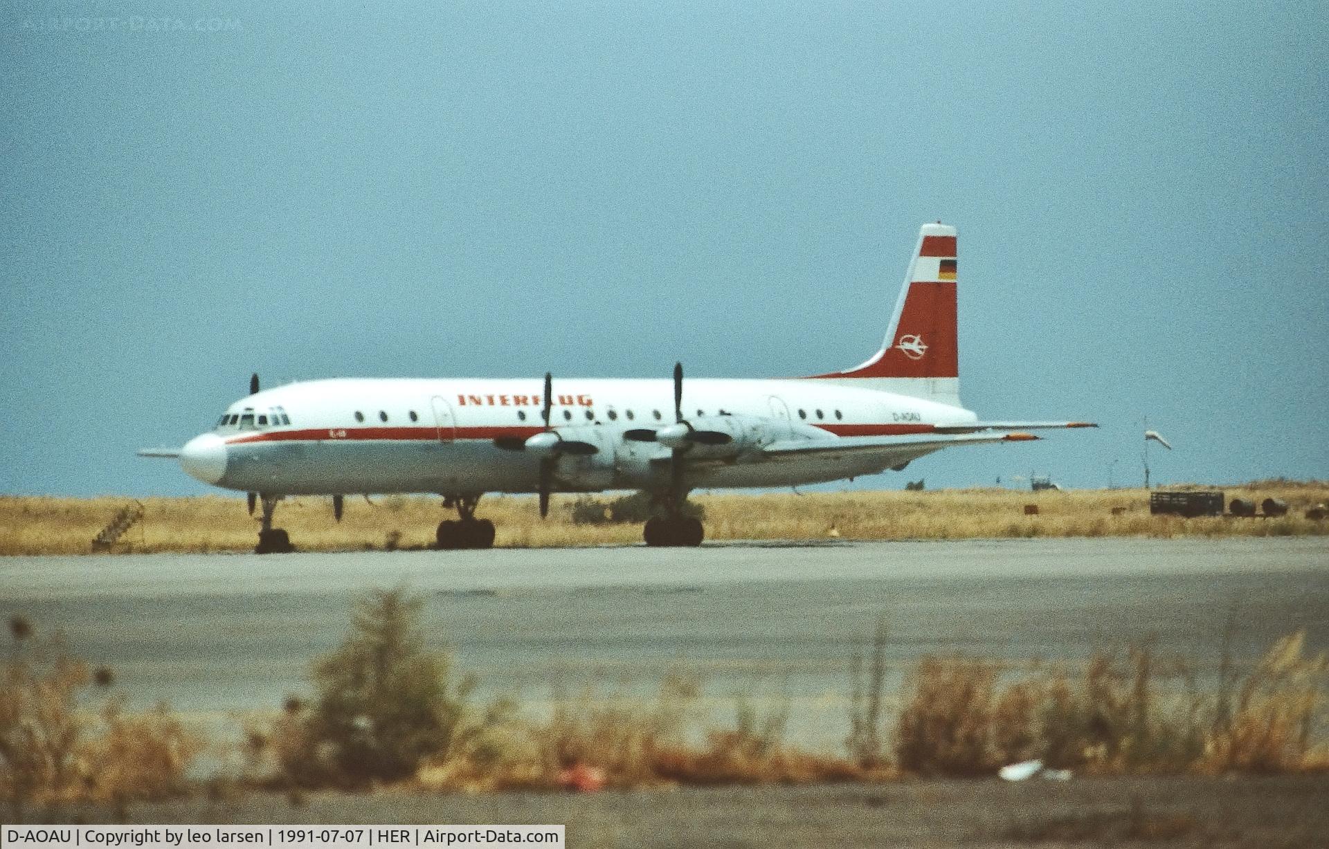 D-AOAU, 1968 Ilyushin Il-18D C/N 188010904, Heraklion 7.7.1991