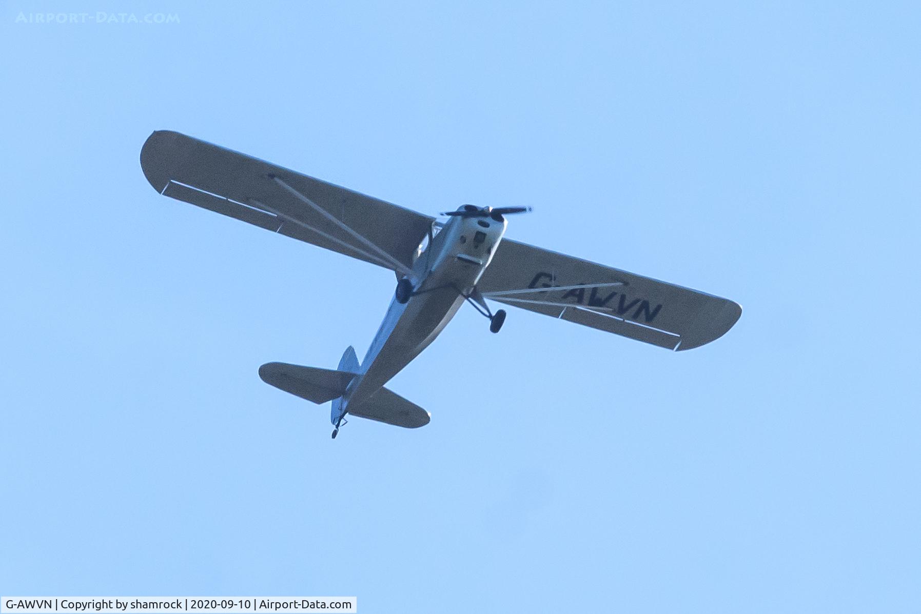 G-AWVN, 1946 Aeronca 7AC Champion C/N 7AC-6005, Over North West Norfolk, England.