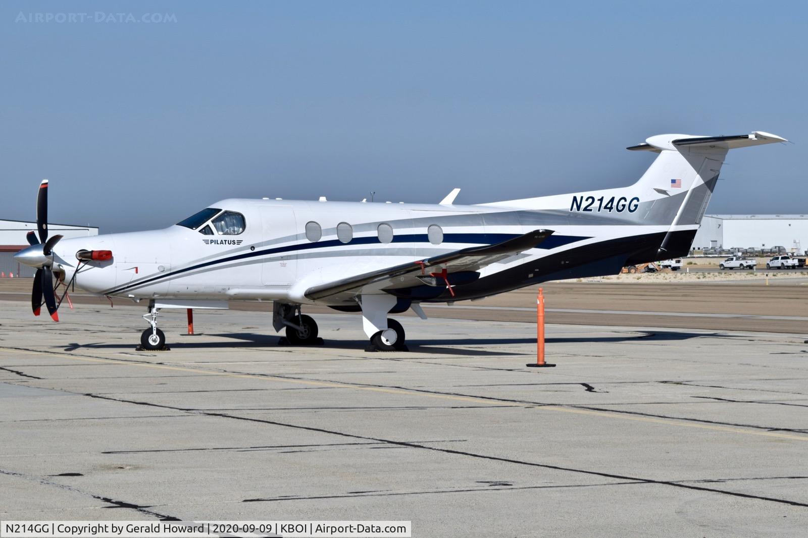 N214GG, 2017 Pilatus PC-12/47E C/N 1732, Parked on the south GA ramp.
