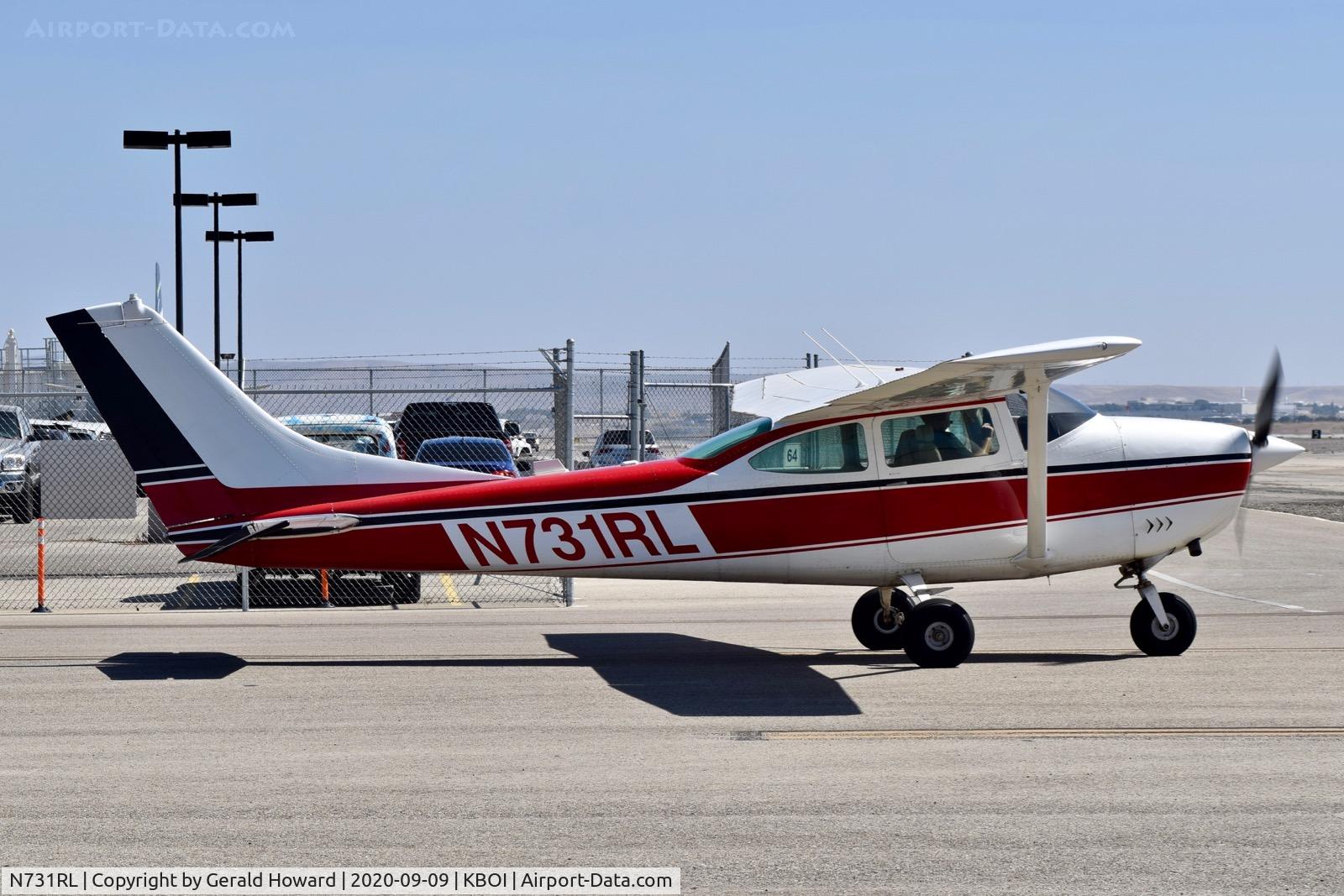 N731RL, 1965 Cessna 182H Skylane C/N 18256519, Taxiing off the north GA ramp.