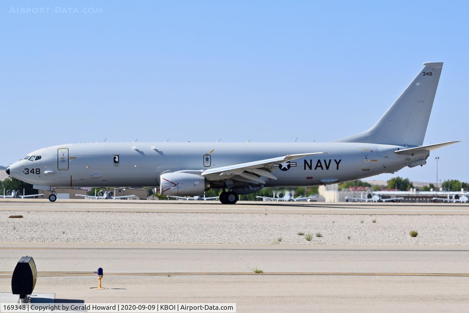 169348, 2018 Boeing P-8A Poseidon C/N 63198, Take off roll on 10L.
