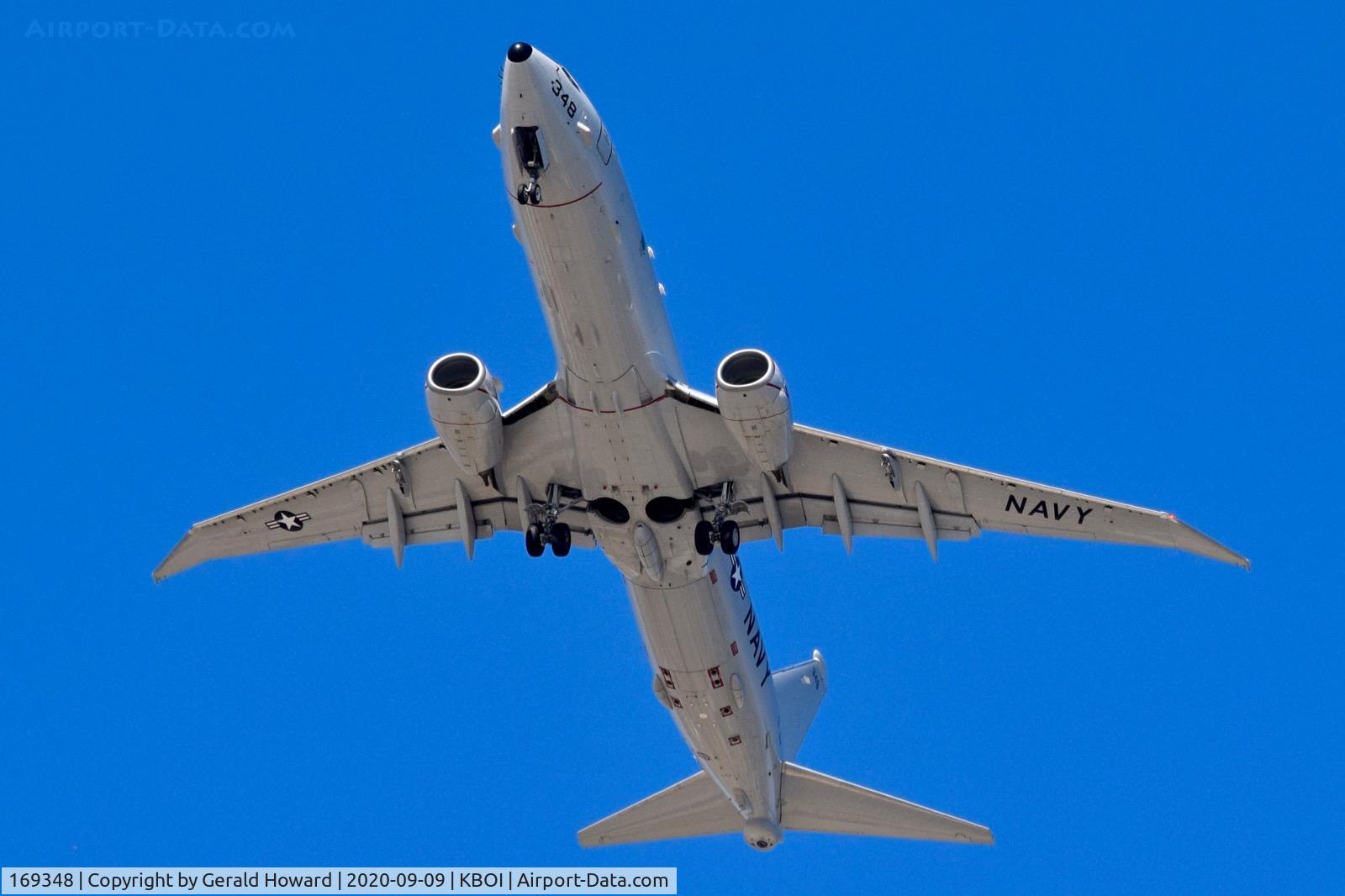 169348, 2018 Boeing P-8A Poseidon C/N 63198, Climb out from 10L.