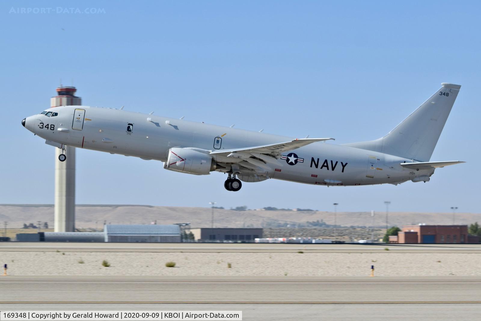 169348, 2018 Boeing P-8A Poseidon C/N 63198, Departing 10L.