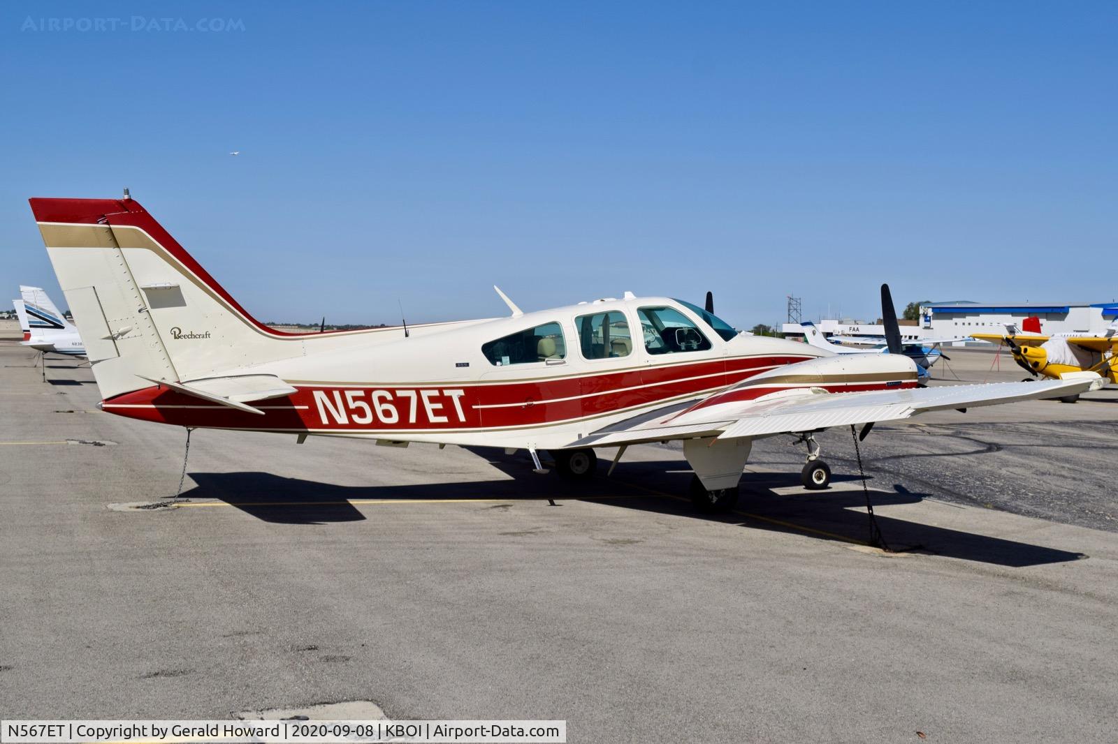 N567ET, 1975 Beech 95-B55 (T42A) Baron C/N TC-1866, Parked on the north GA ramp.