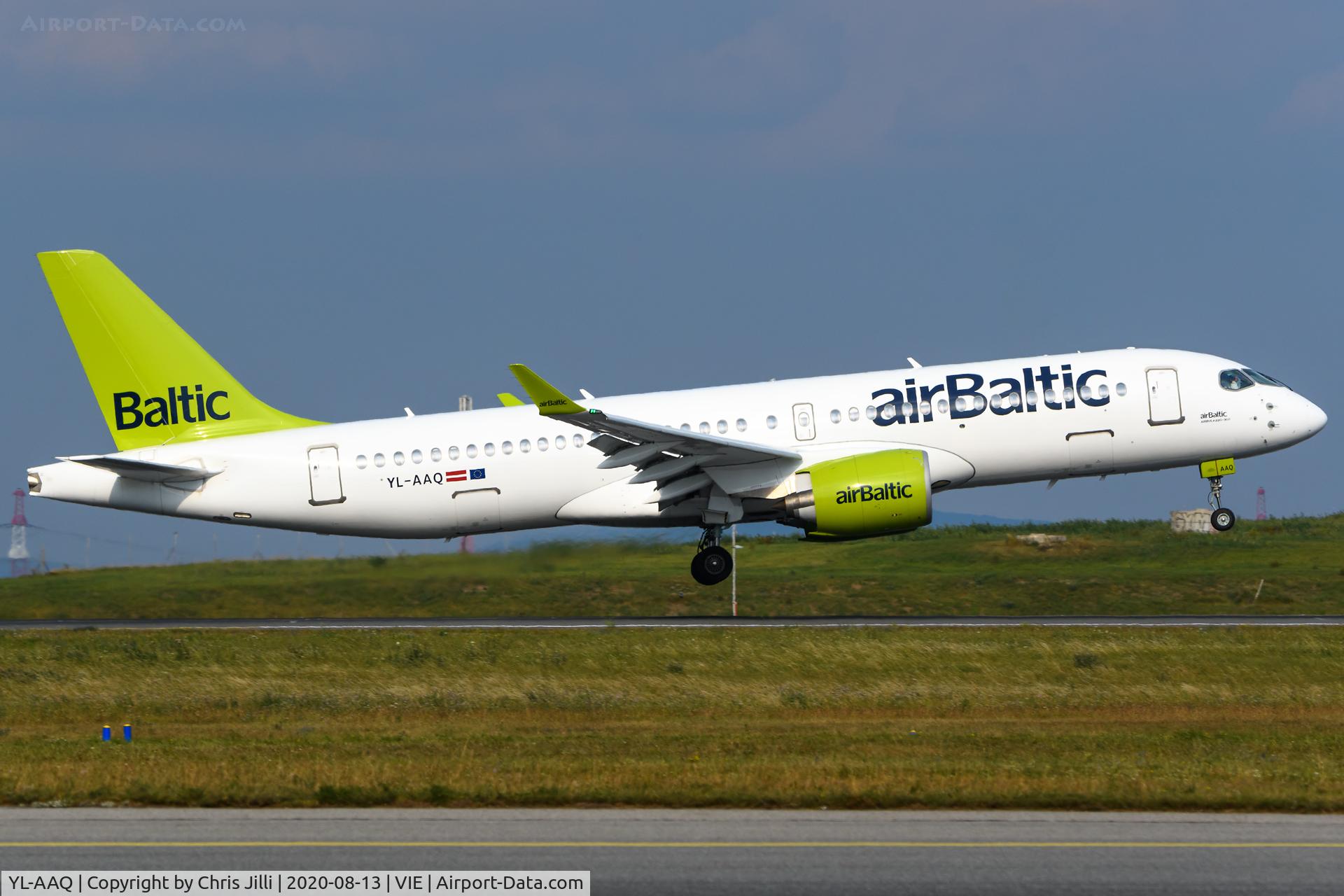 YL-AAQ, 2019 Airbus A220-300 C/N 55052, airBaltic