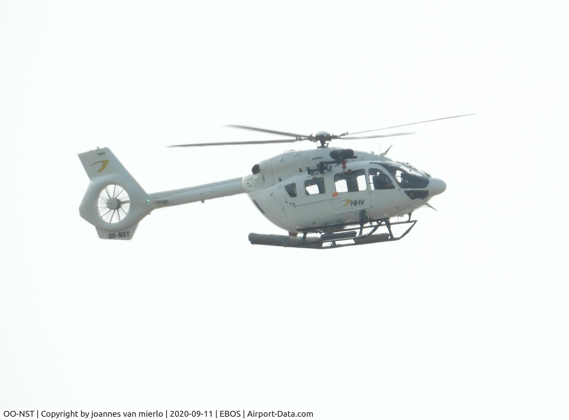 OO-NST, 2018 Airbus Helicopters H-145 (BK-117D-2) C/N 20221, Flying circuits over Ostend