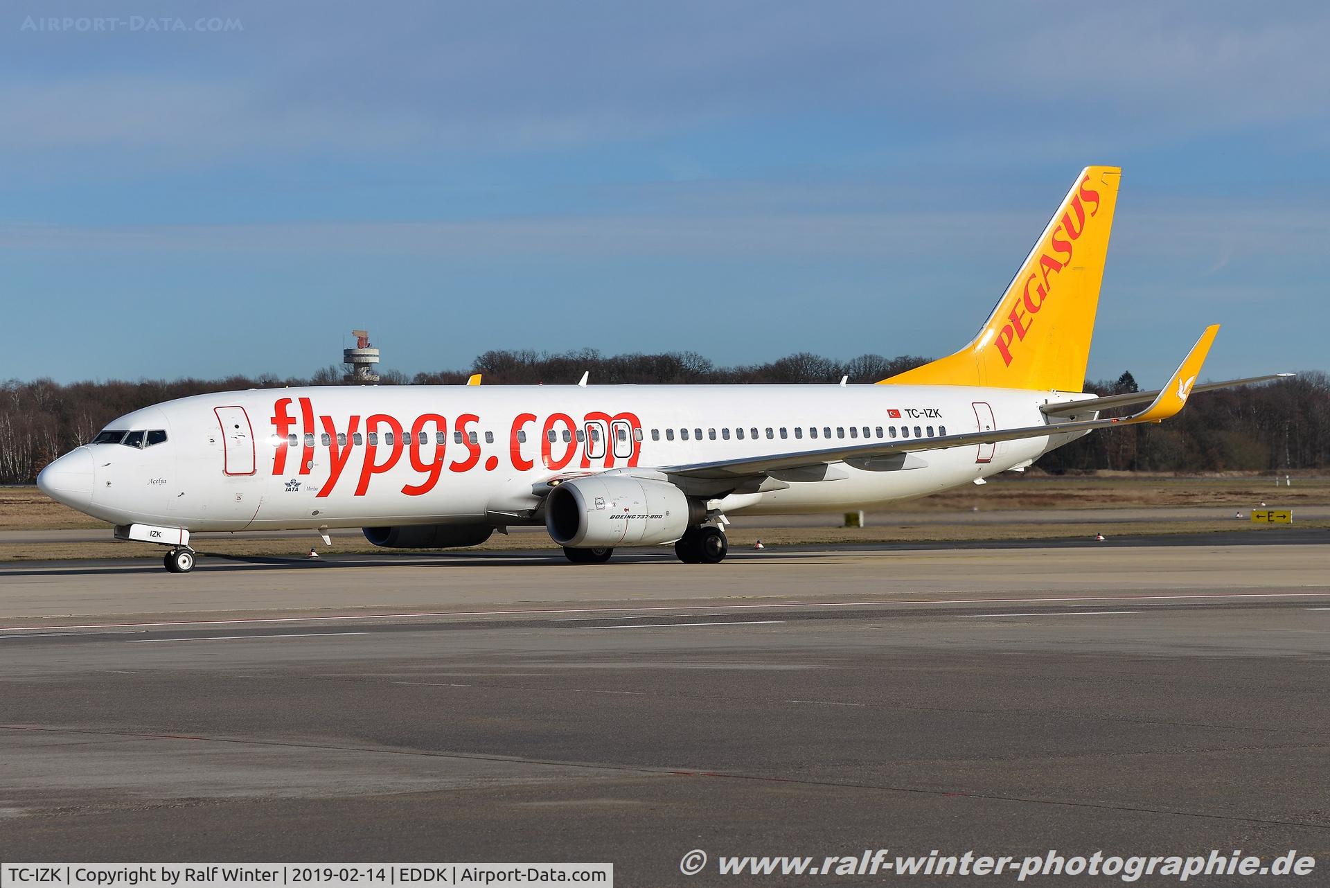 TC-IZK, 2009 Boeing 737-86J C/N 37742, Boeing 737-86J(W) - PC PGT Pegasus 'Açelya' - 37742 - TC-IZK - 14.02.2019 - CGN