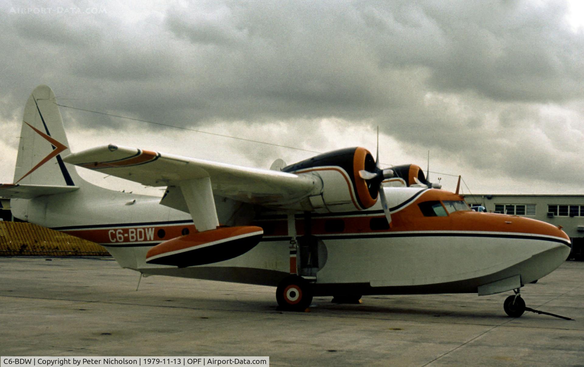 C6-BDW, 1946 Grumman G-73 Mallard C/N J-5, Grumman G-73 Mallard as seen at Opa-Locka in November 1979