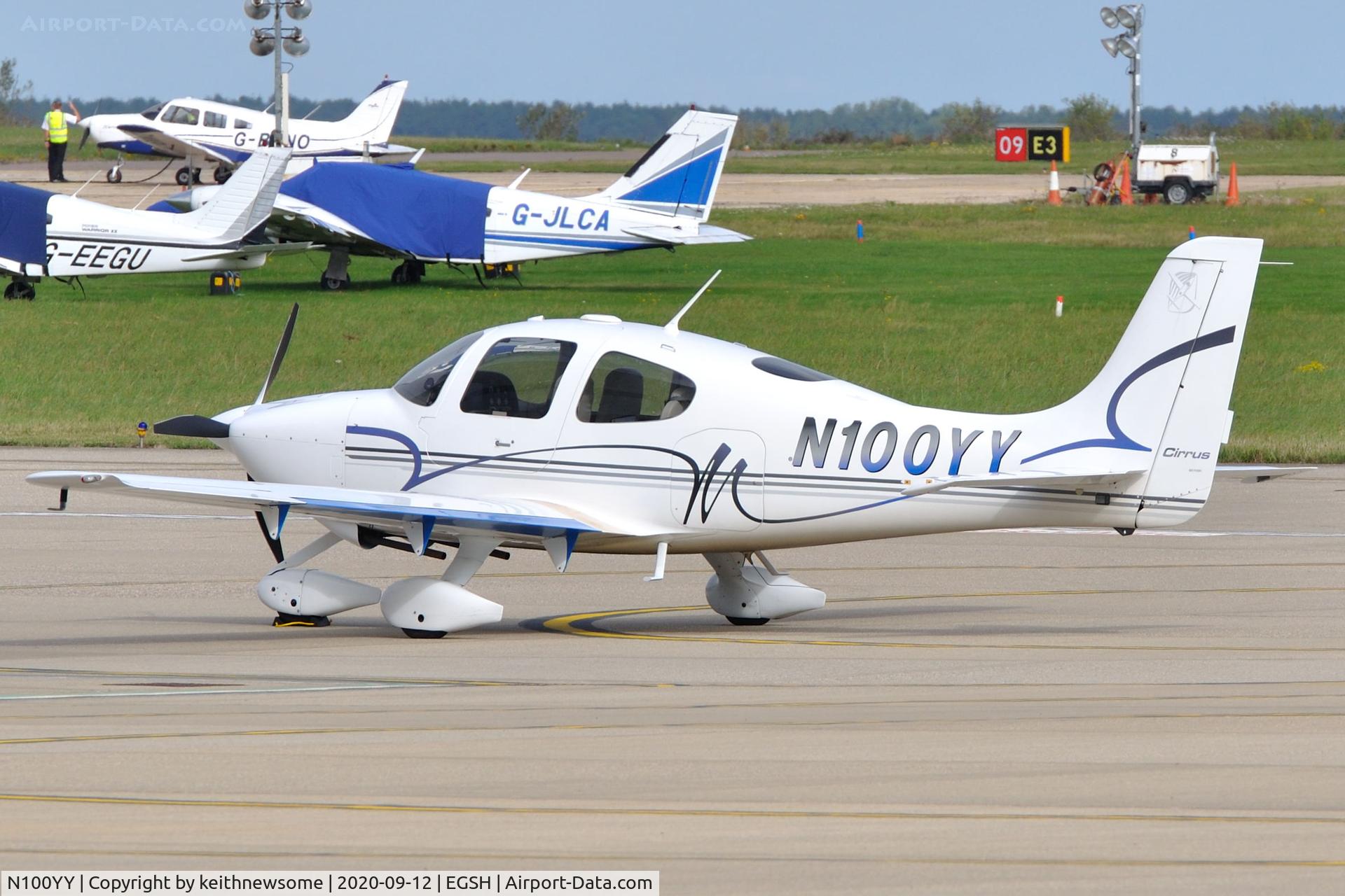 N100YY, 2002 Cirrus SR20 C/N 1183, Parked at Norwich.