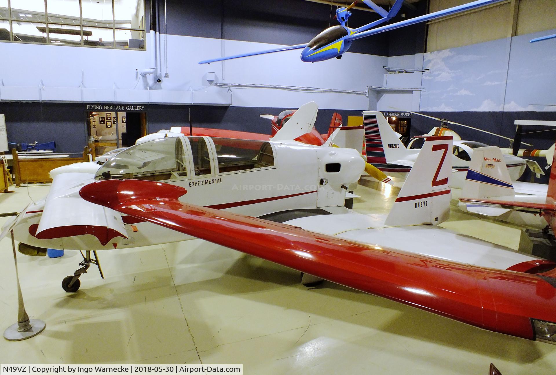 N49VZ, 1990 Zorn Ralph G ASOB C/N 004, Rutan (Zorn, Ralph G) VariViggen (ASOB) at the Southern Museum of Flight, Birmingham AL