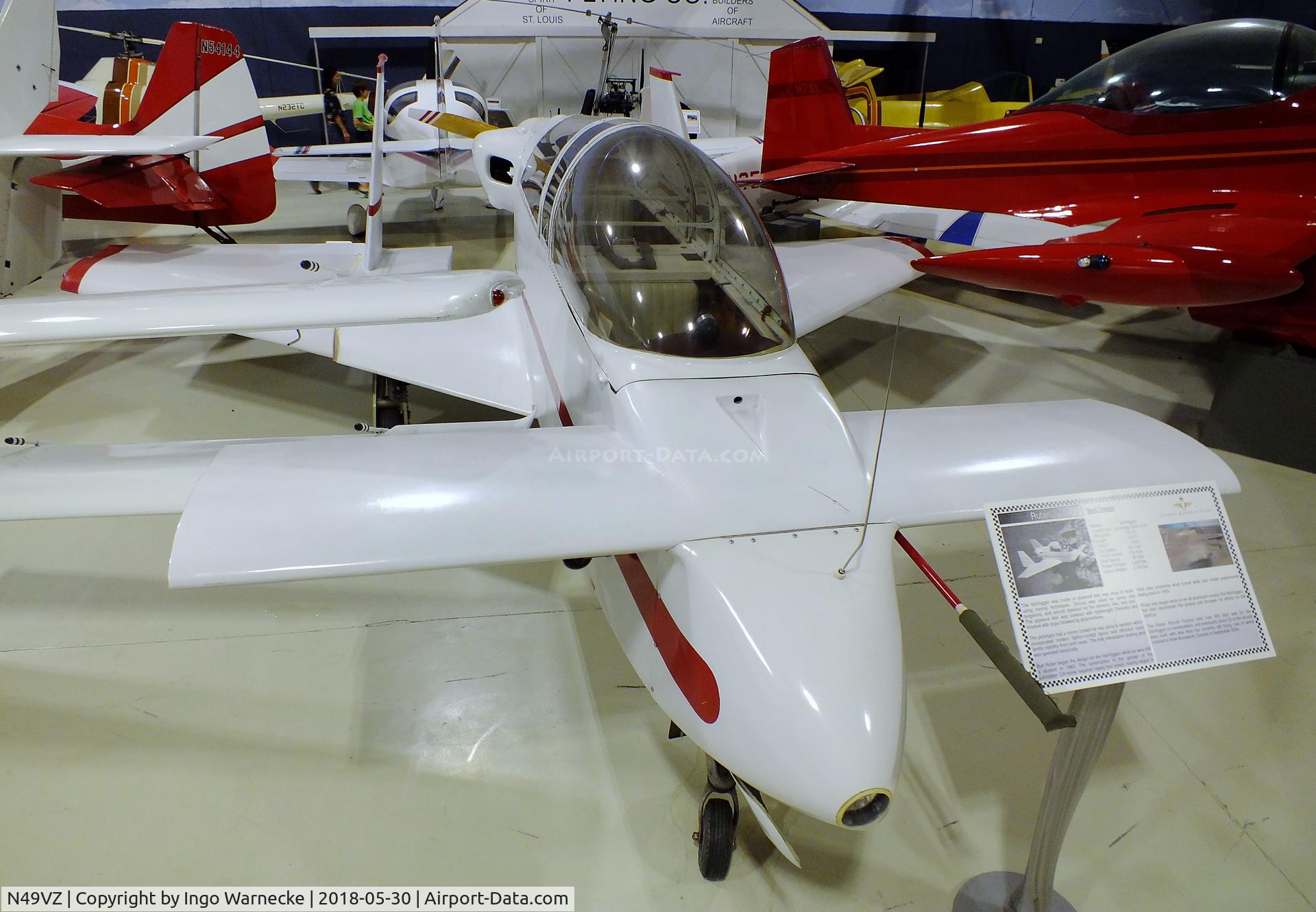 N49VZ, 1990 Zorn Ralph G ASOB C/N 004, Rutan (Zorn, Ralph G) VariViggen (ASOB) at the Southern Museum of Flight, Birmingham AL