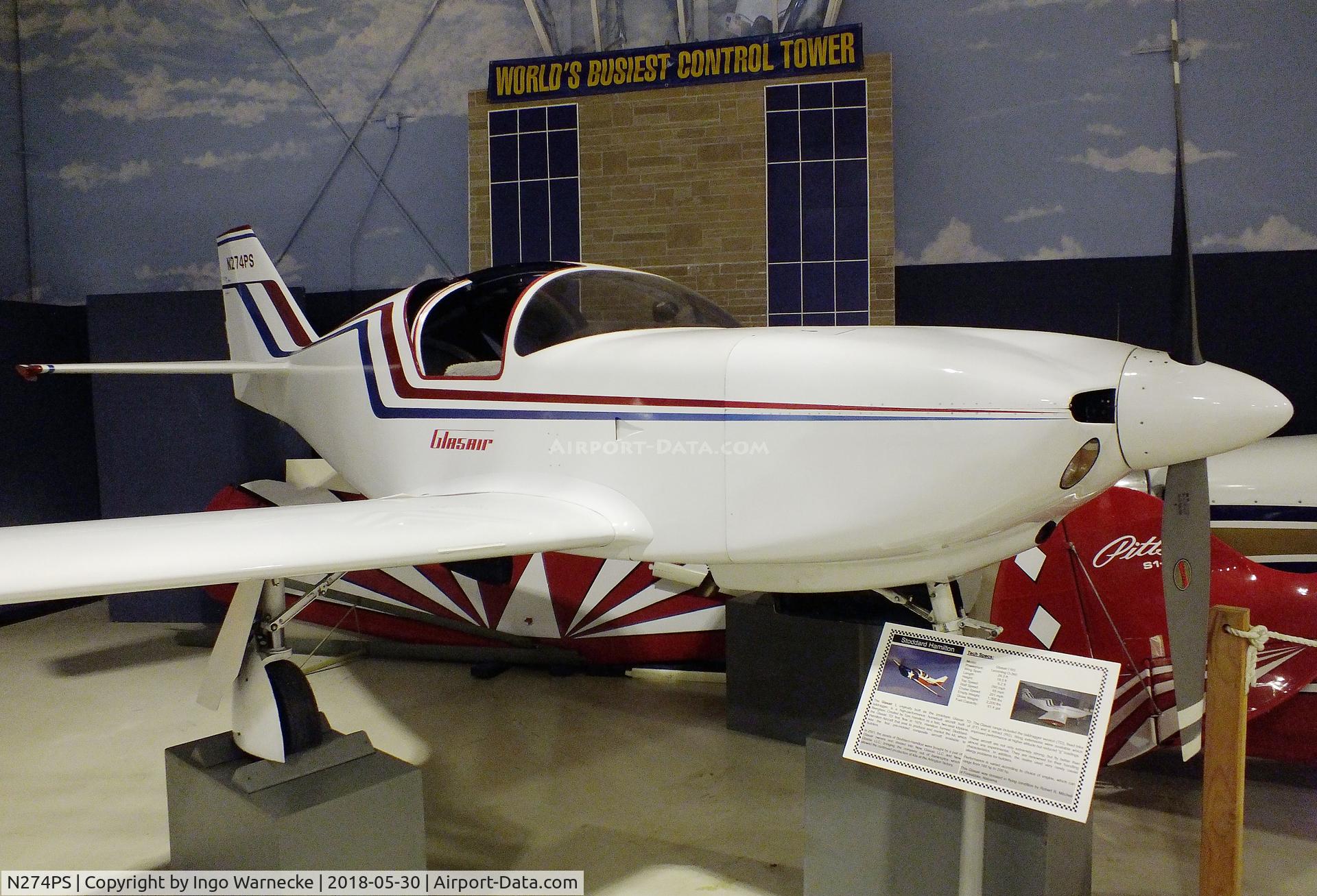 N274PS, 1990 Stoddard-Hamilton Glasair SH RG 1 C/N 274, Stoddard-Hamilton (Mitchell, Robert R) Glasair SH RG 1 at the Southern Museum of Flight, Birmingham AL