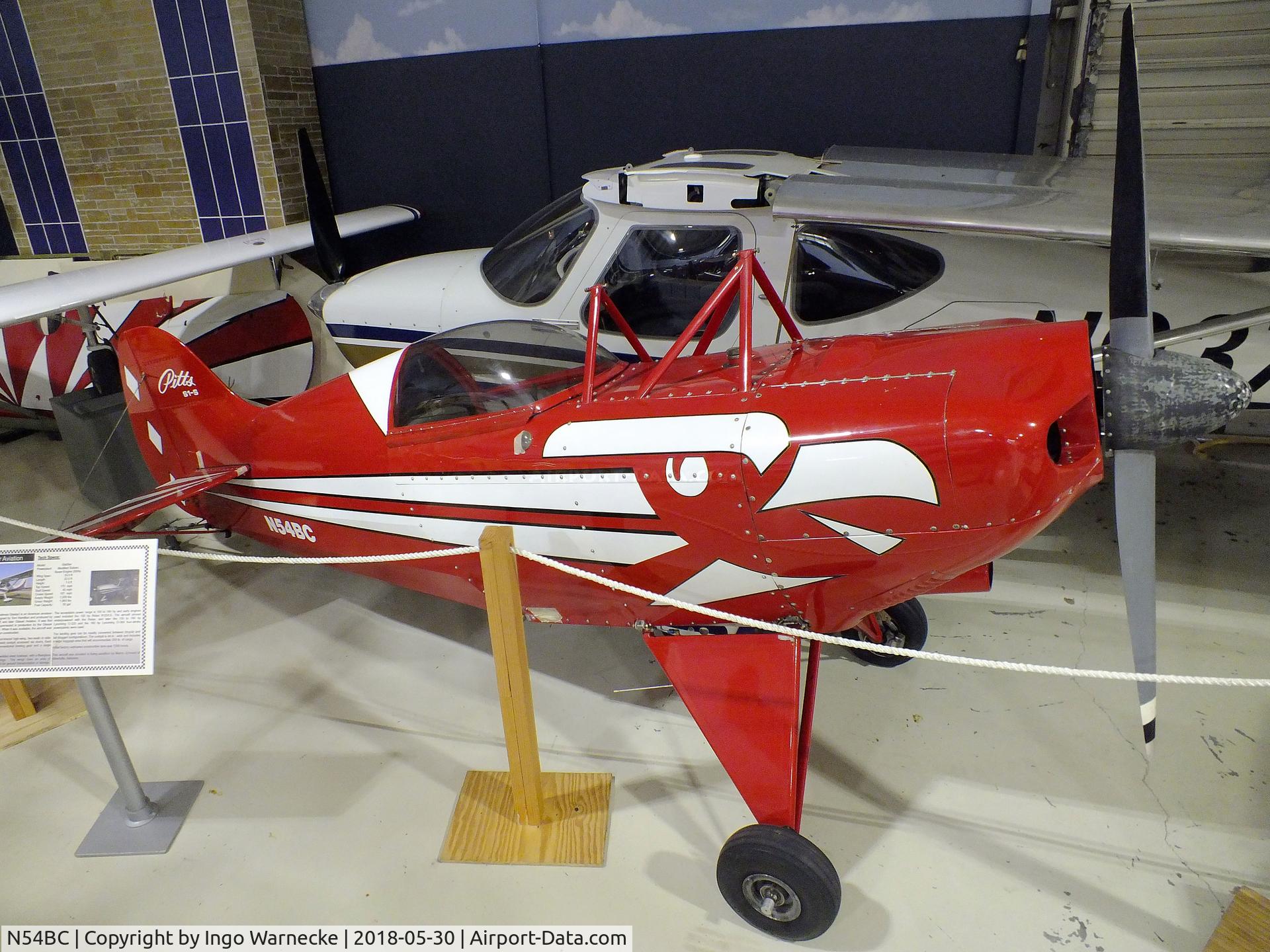 N54BC, 1990 Pitts S-1E Special C/N 7-0518, Pitts S-1E Special (wings dismounted) at the Southern Museum of Flight, Birmingham AL