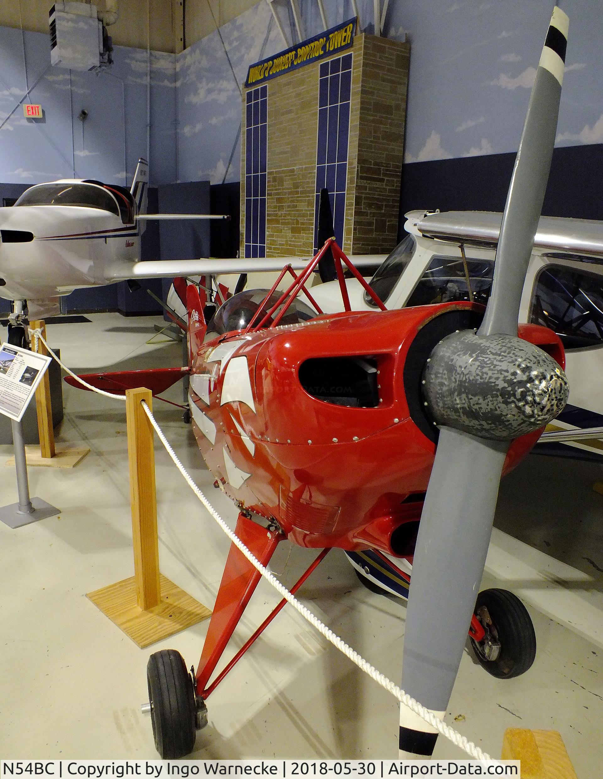 N54BC, 1990 Pitts S-1E Special C/N 7-0518, Pitts S-1E Special (wings dismounted) at the Southern Museum of Flight, Birmingham AL