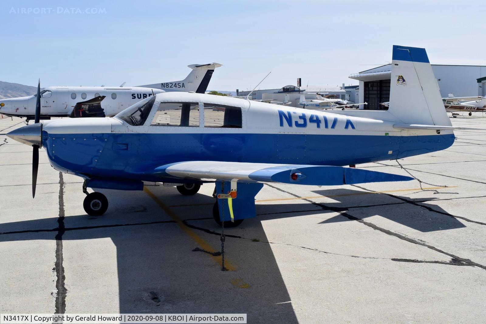 N3417X, 1966 Mooney M20E C/N 1116, Parked on south GA ramp.
