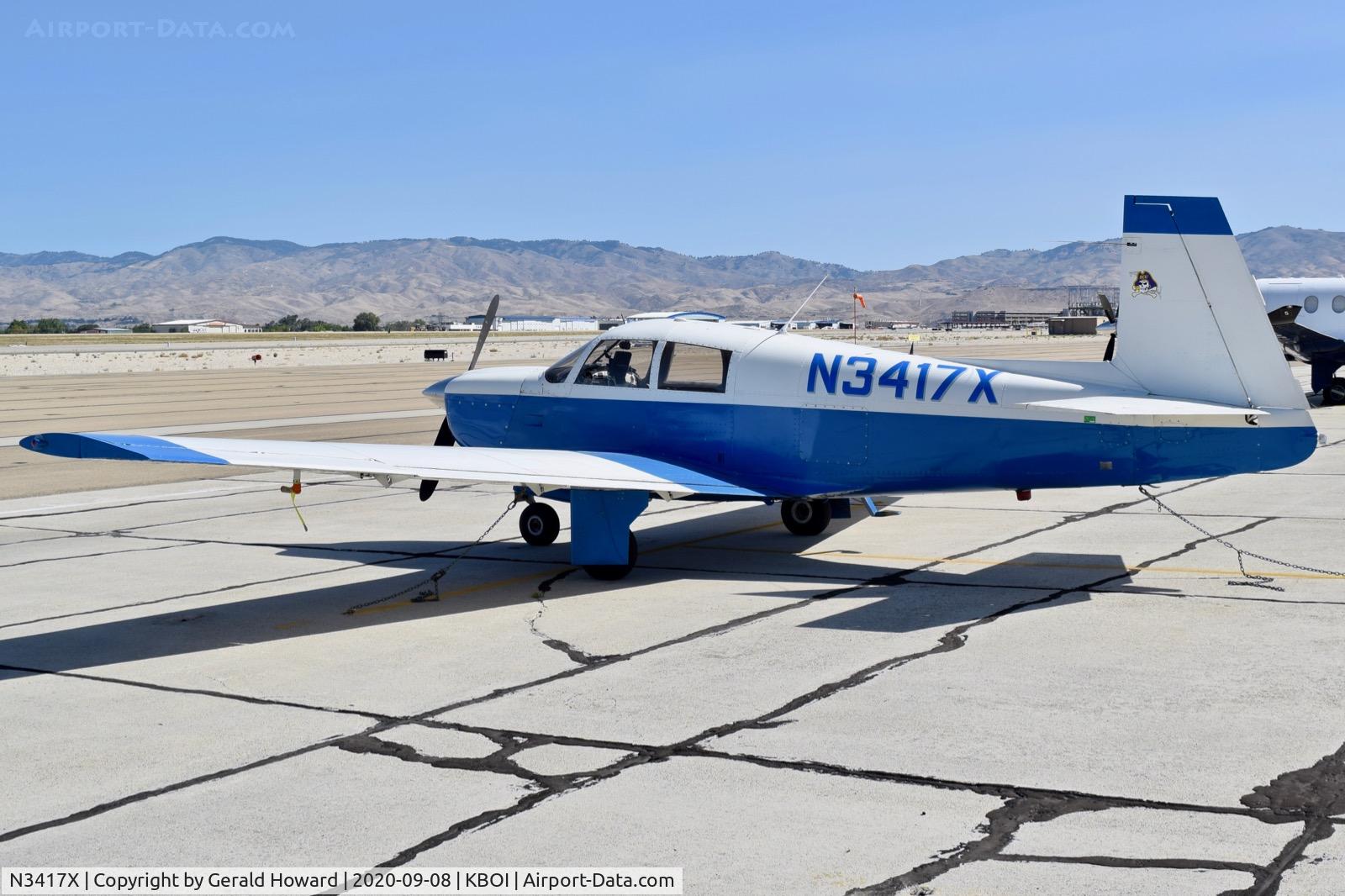 N3417X, 1966 Mooney M20E C/N 1116, Parked on south GA ramp.