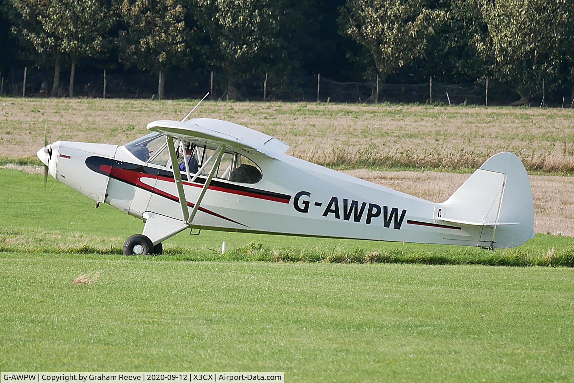 G-AWPW, 1947 Piper PA-12 Super Cruiser C/N 12-3947, Just landed at Northrepps.