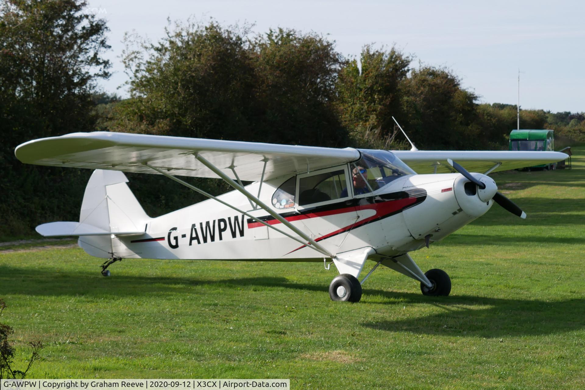 G-AWPW, 1947 Piper PA-12 Super Cruiser C/N 12-3947, Parked at Northrepps.