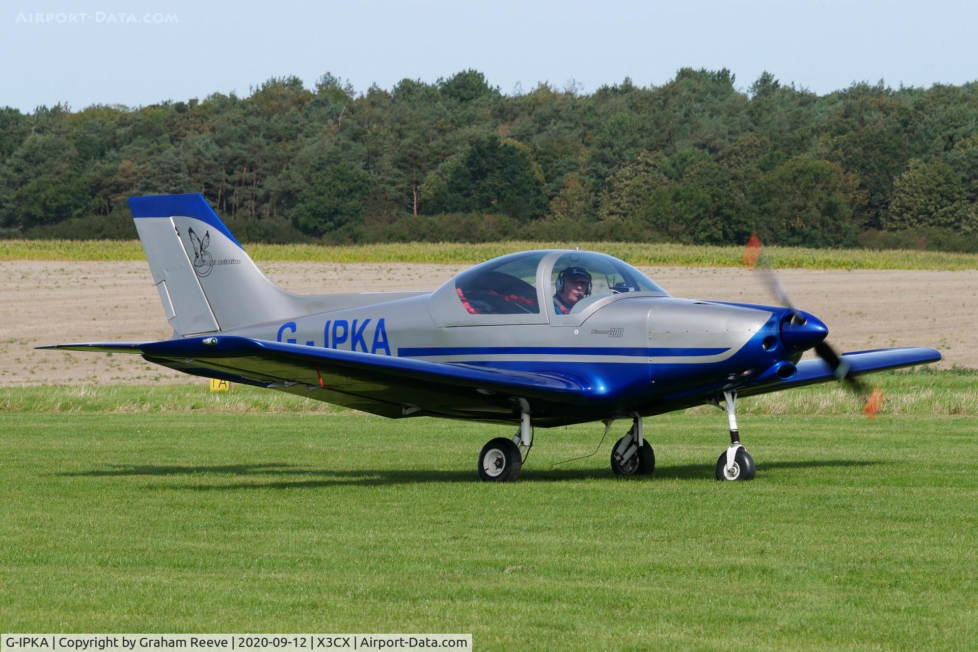 G-IPKA, 2005 Alpi Aviation Pioneer 300 C/N PFA 330-14355, Just landed at Northrepps.