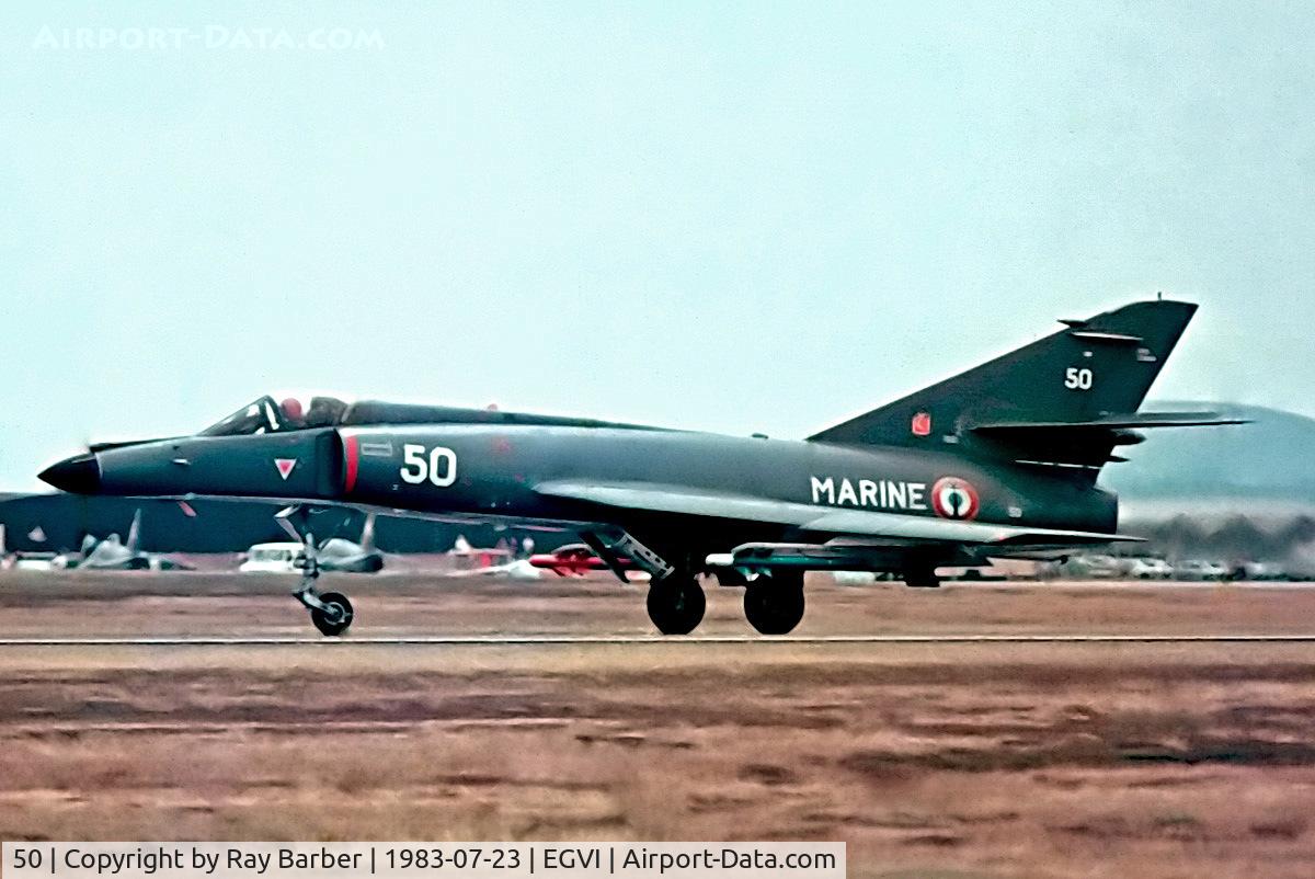 50, Dassault Super Etendard C/N 52, 50   Dassault Super Etendard [52] (French Navy) RAF Greenham Common~G @ 23/07/1983