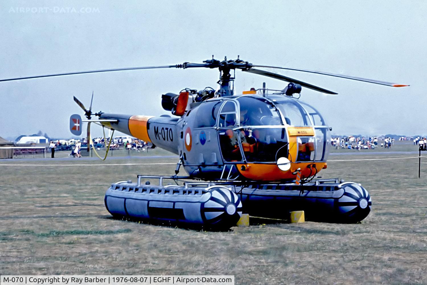 M-070, 1962 Sud Aviation S.E.3160 Alouette III C/N 1070, M-070   Sud Aviation SE.3160 Alouette III [1070] (Royal Danish Air Force) Lee-on-Solent 07/08/1976