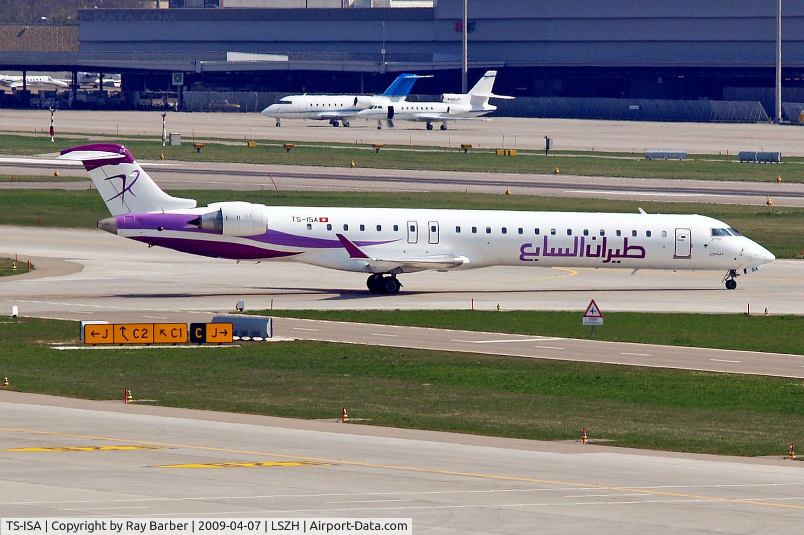 TS-ISA, 2007 Bombardier CRJ-900 (CL-600-2D24) C/N 15091, TS-ISA   Bombardier CRJ-900ER [15091] (Sevenair) Zurich~HB 07/04/2009