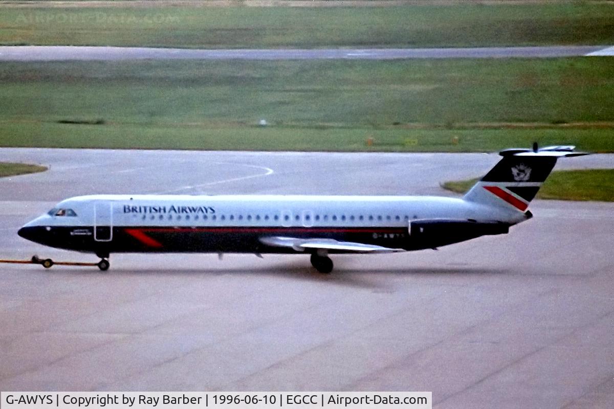 G-AWYS, 1969 BAC 111-501EX One-Eleven C/N BAC.175, G-AWYS   BAC 111-501EX One-Eleven [175] (British Airways) Manchester-Ringway~G 10/06/1996