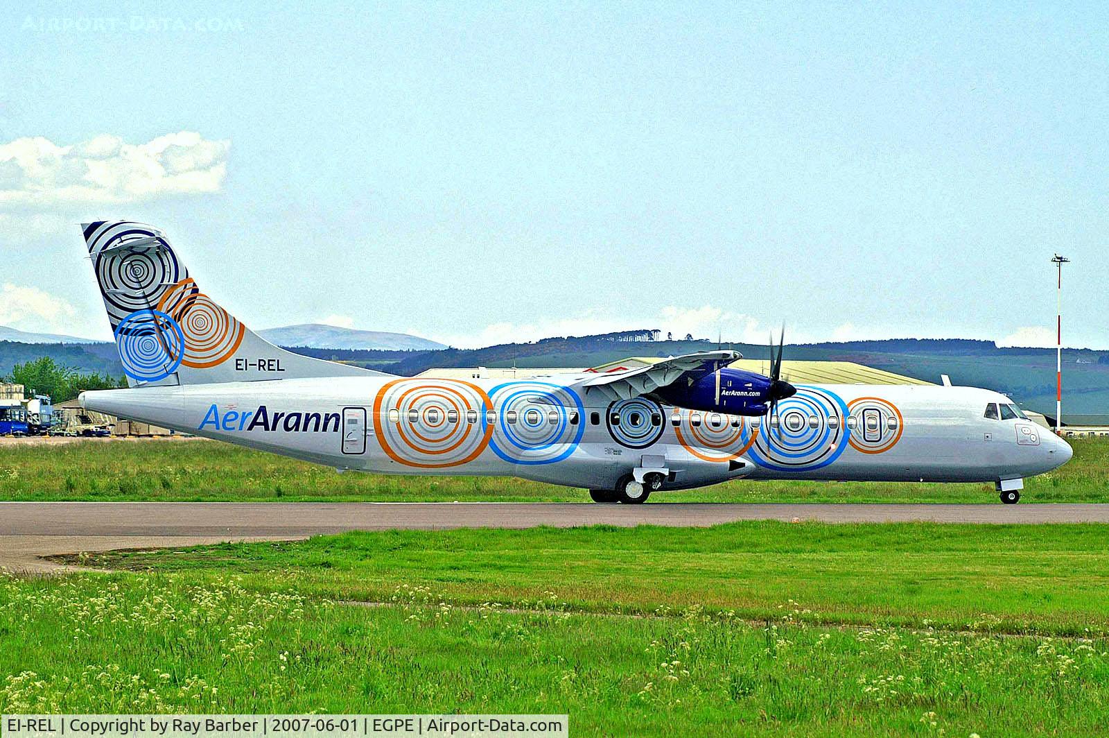 EI-REL, 2007 ATR 72-212A C/N 748, EI-REL   Aerospatiale ATR-72-212A [748] (Aer Arann) Inverness (Dalcross)~G 01-06-2007
