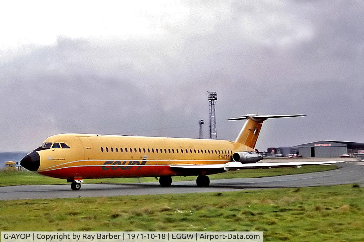G-AYOP, 1971 BAC 111-530FX One-Eleven C/N BAC.233, G-AYOP   BAC 111-530FX One-Eleven [233] (Court Line Aviation) Luton~G 18/10/1971