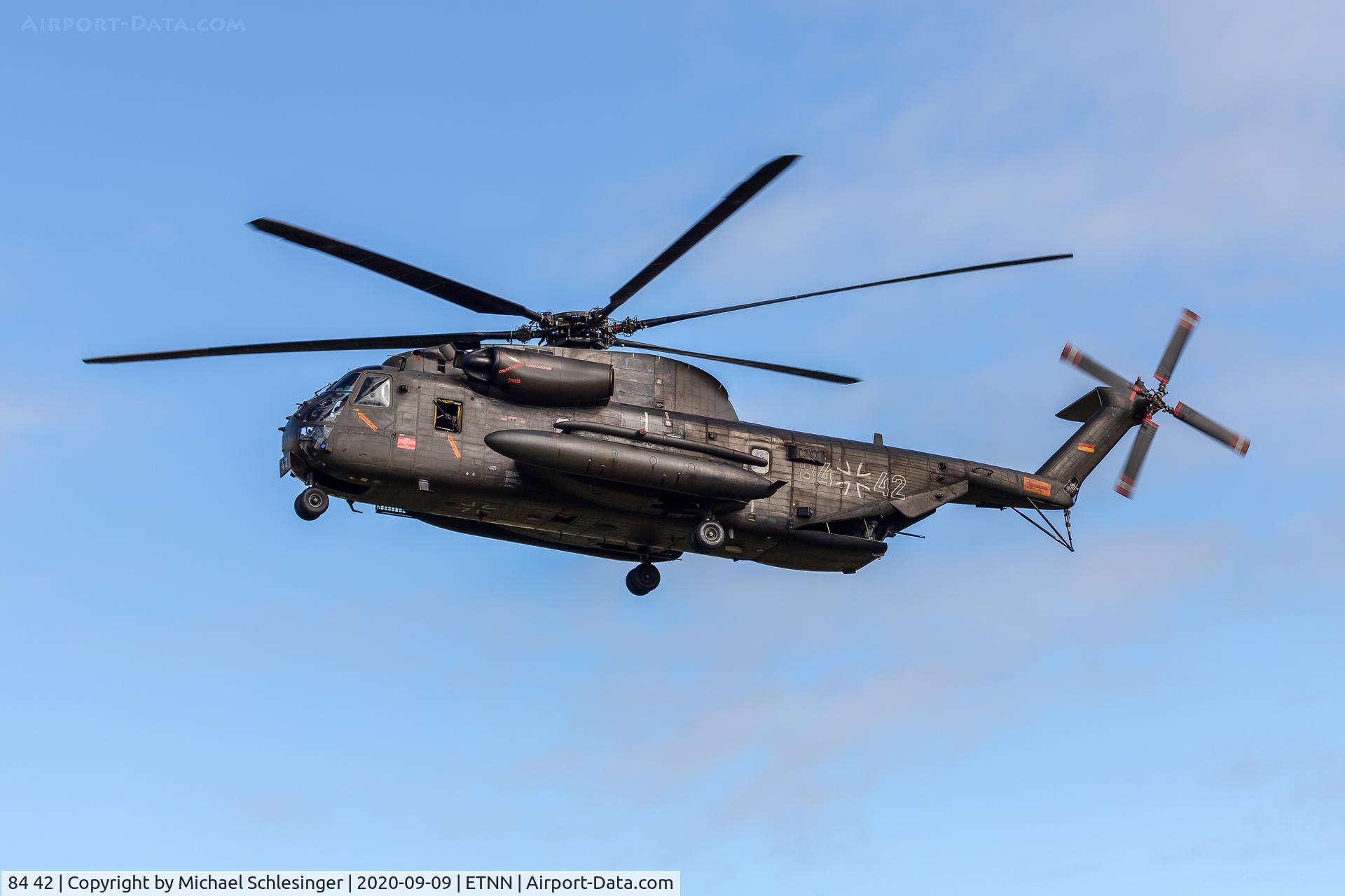 84 42, Sikorsky (VFW-Fokker) CH-53G C/N V65-040, Approach at runway 25 while the SNAP 2020 exercise at the airbase Nörvenich/ETNN