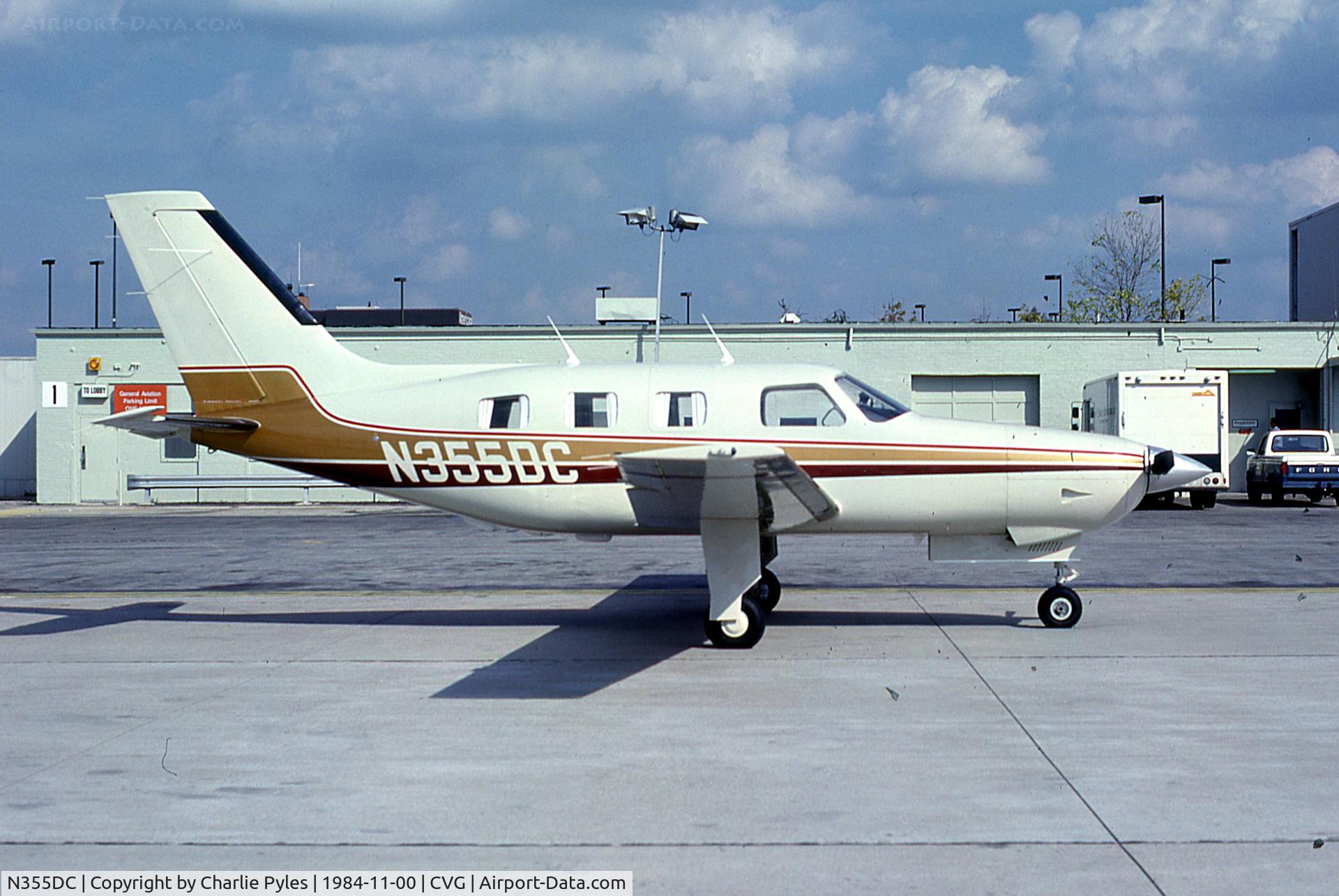 N355DC, 1984 Piper PA-46-310P Malibu C/N 46-8408079, At CVG GAte 1 It's good to add my photo beside one by my old Friend Bill Larkins
