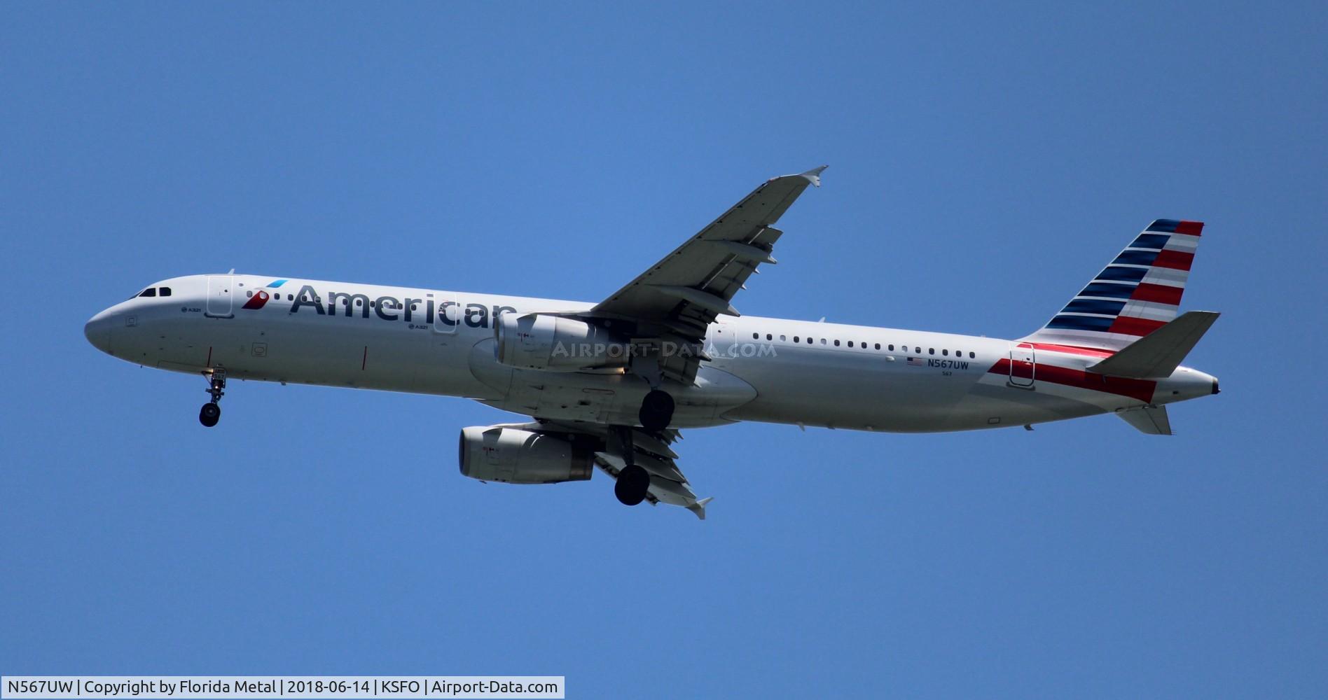 N567UW, 2013 Airbus A321-231 C/N 5728, SFO 2018