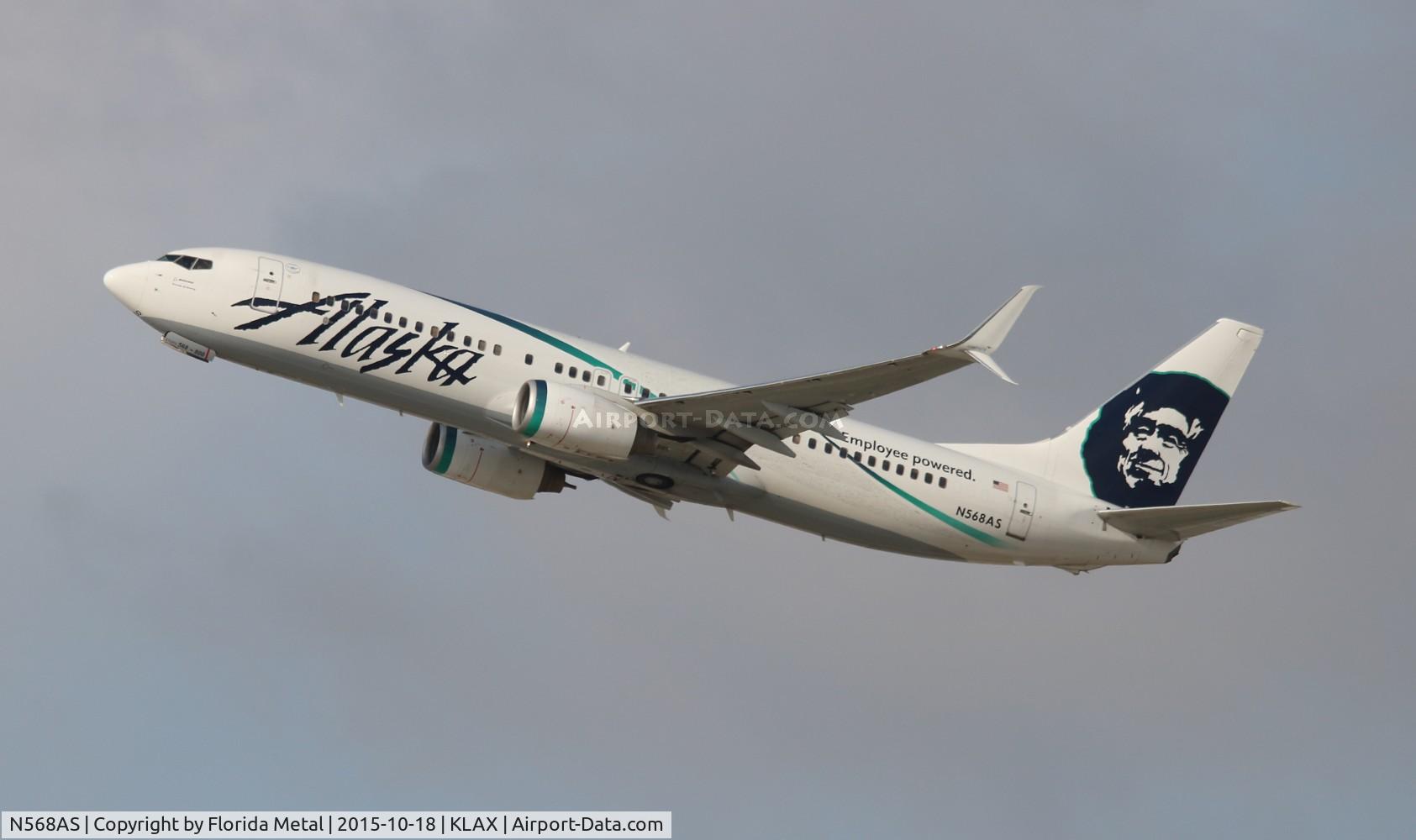 N568AS, 2007 Boeing 737-890 C/N 35183, LAX 2015