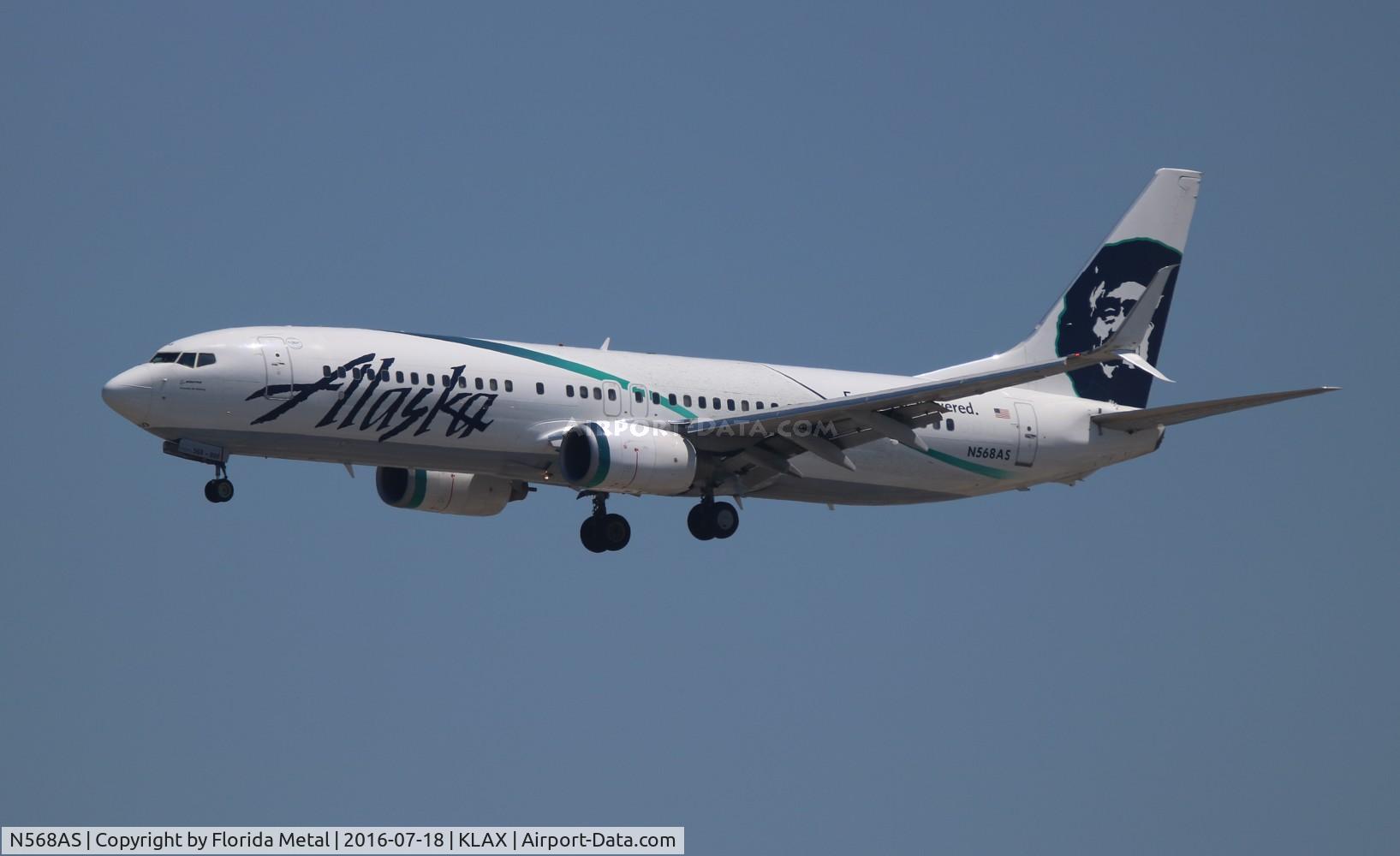 N568AS, 2007 Boeing 737-890 C/N 35183, LAX 2016