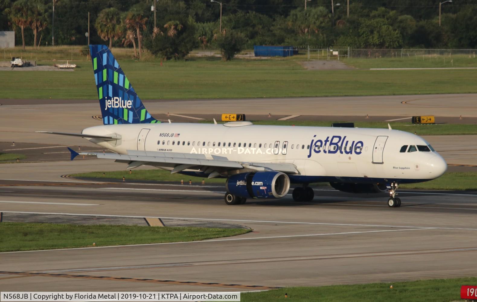 N568JB, 2003 Airbus A320-232 C/N 2063, TPA 2019