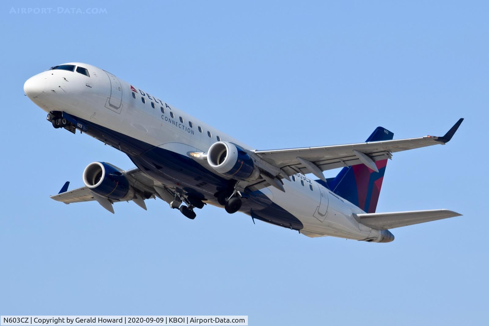 N603CZ, 2007 Embraer 175LR (ERJ-170-200LR) C/N 17000176, Take off from 10L.