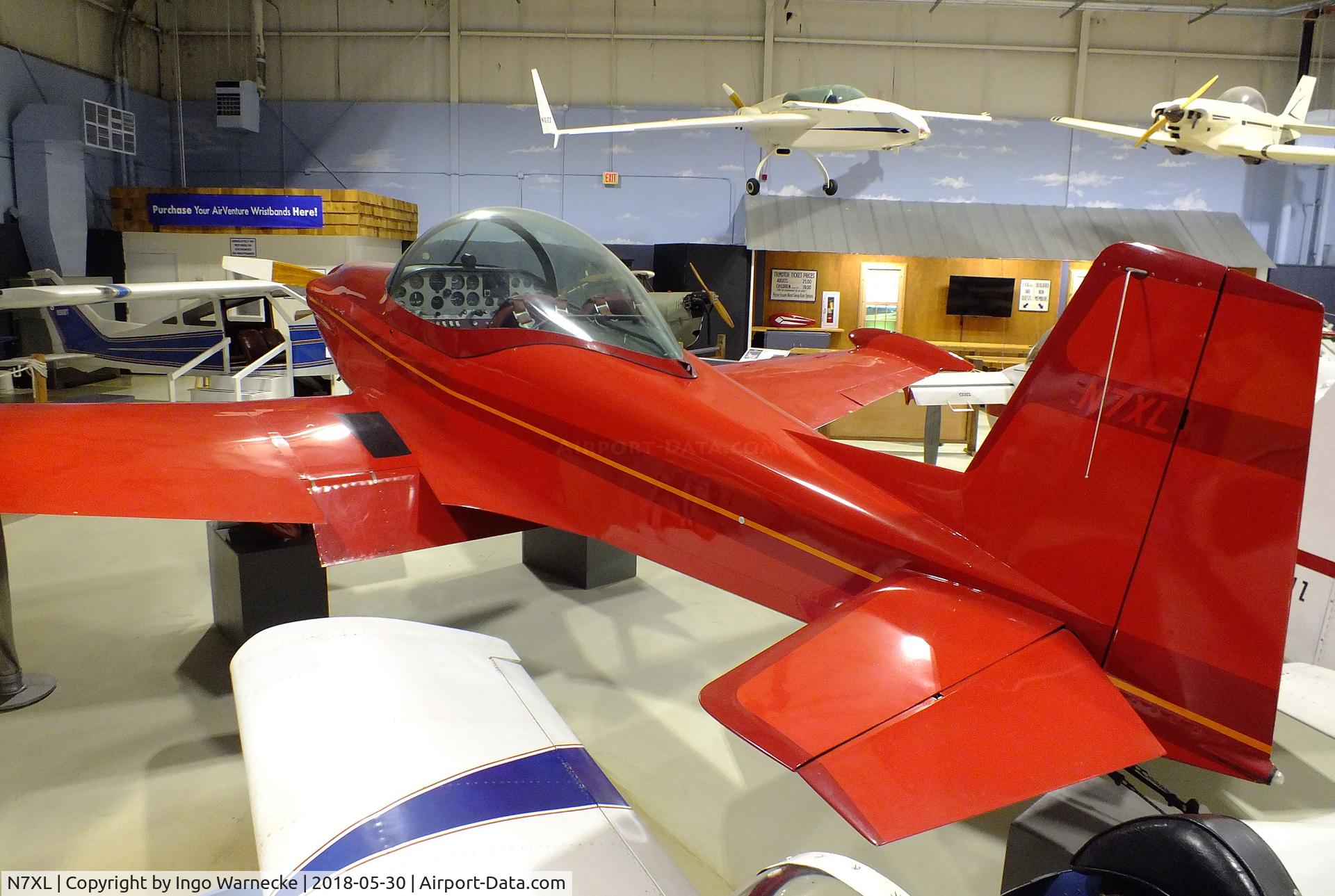 N7XL, 1983 Bushby Mustang II C/N M-II-707, Bushby (Lund, Bruce R) Mustang II XL at the Southern Museum of Flight, Birmingham AL