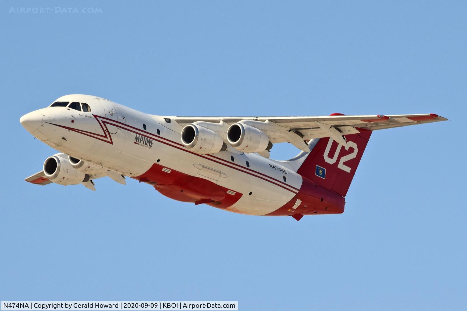 N474NA, British Aerospace BAe.146-200A C/N E2084, Climb out from 10L.