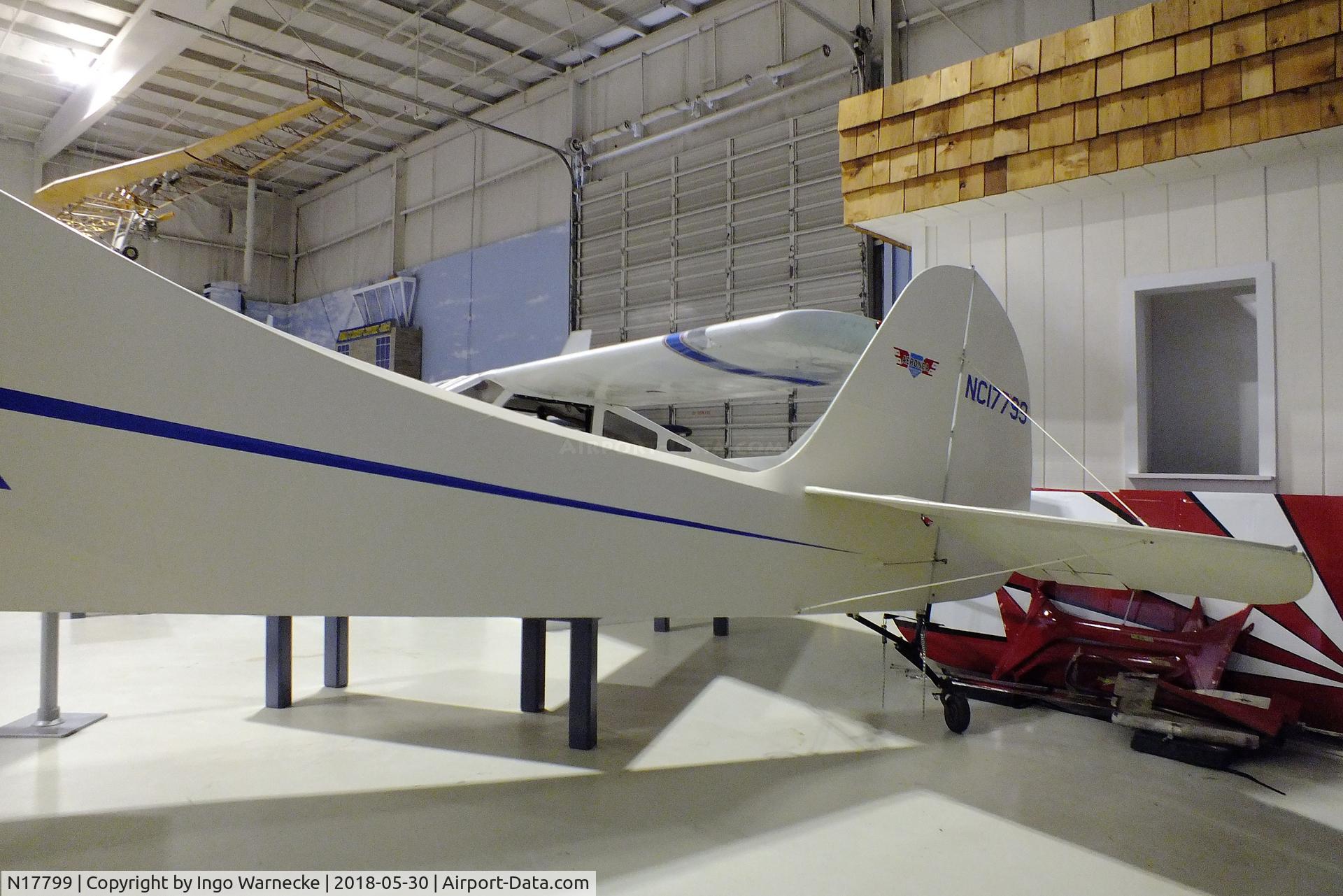 N17799, Aeronca K C/N K-66, Aeronca K 1 Scout (minus wings and starboard outer skin) at the Southern Museum of Flight, Birmingham AL