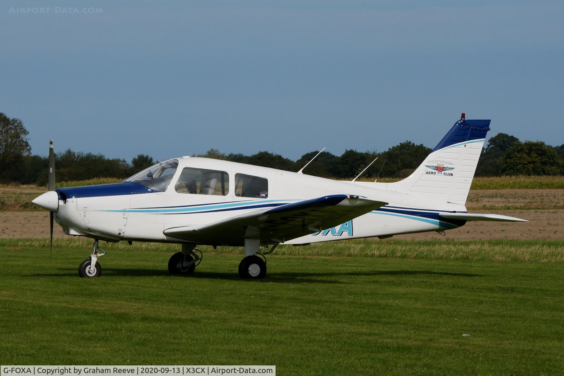 G-FOXA, 1988 Piper PA-28-161 Cadet C/N 2841240, Parked at Northrepps.