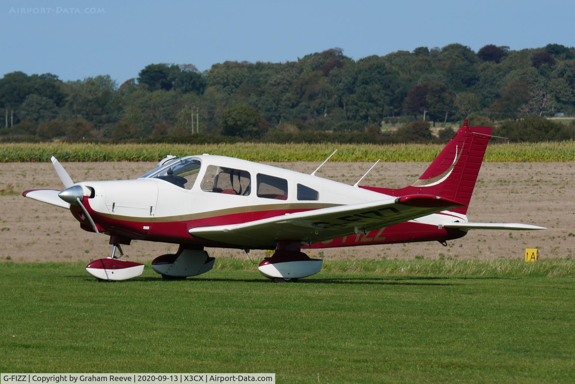 G-FIZZ, 1977 Piper PA-28-161 Cherokee Warrior II C/N 28-7816301, Parked at Northrepps.