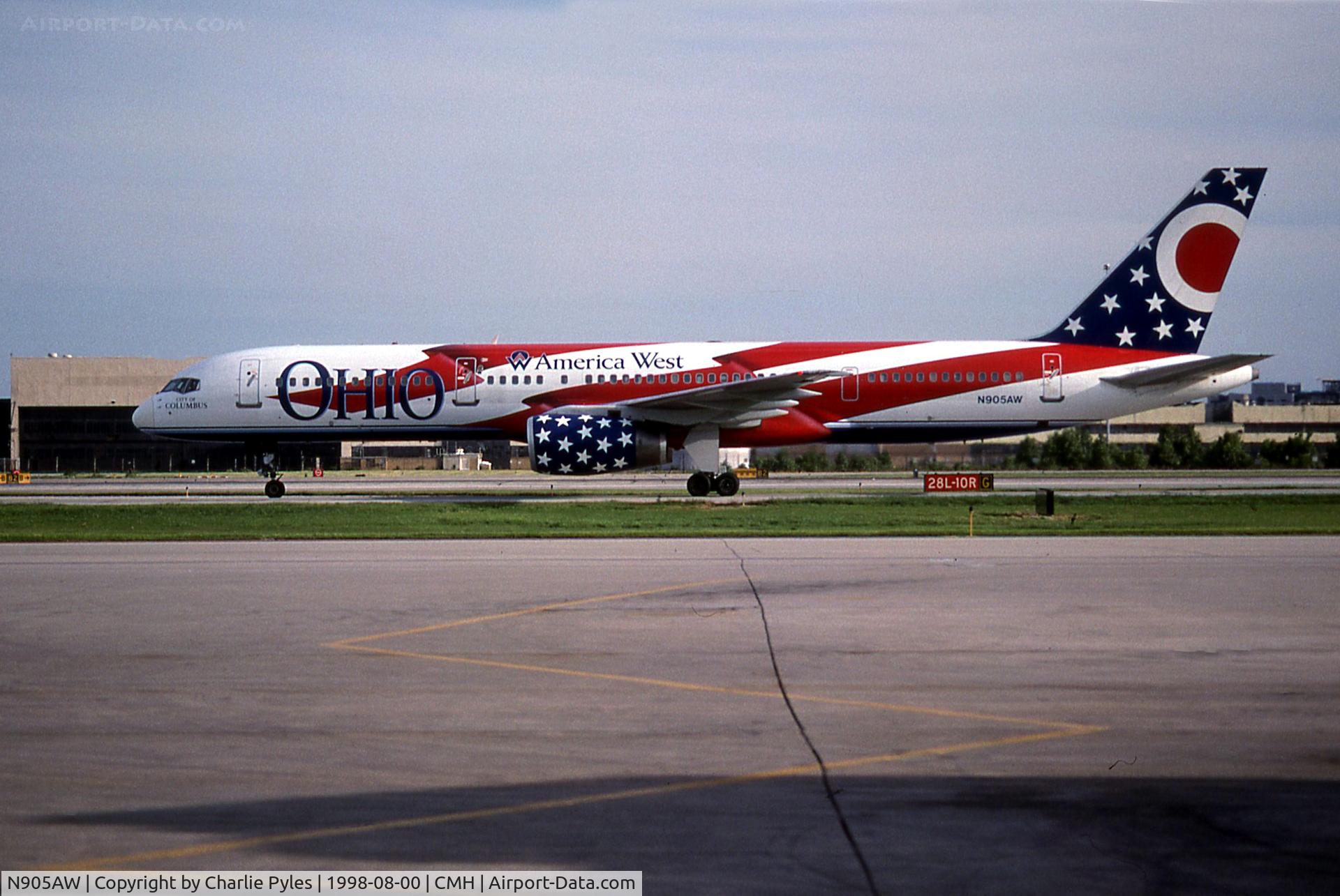 N905AW, 1986 Boeing 757-2S7 C/N 23567, City of Columbus at Columbus
